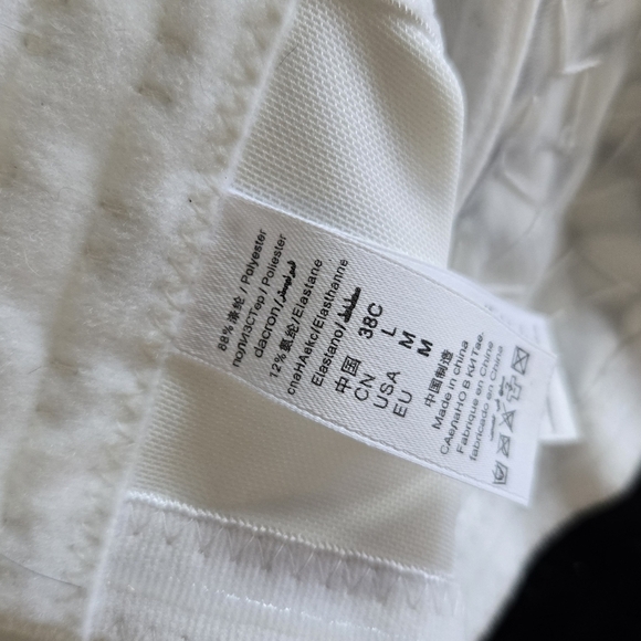 Dressy Hand Sewn Rhinestone Sequin Corset Croptop Adjustable white - Picture 6 of 6